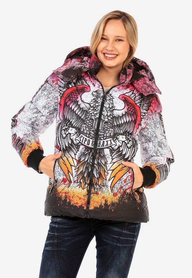 Cipo & Baxx Steppjacke mit knalligem Allover-Print von Cipo & Baxx