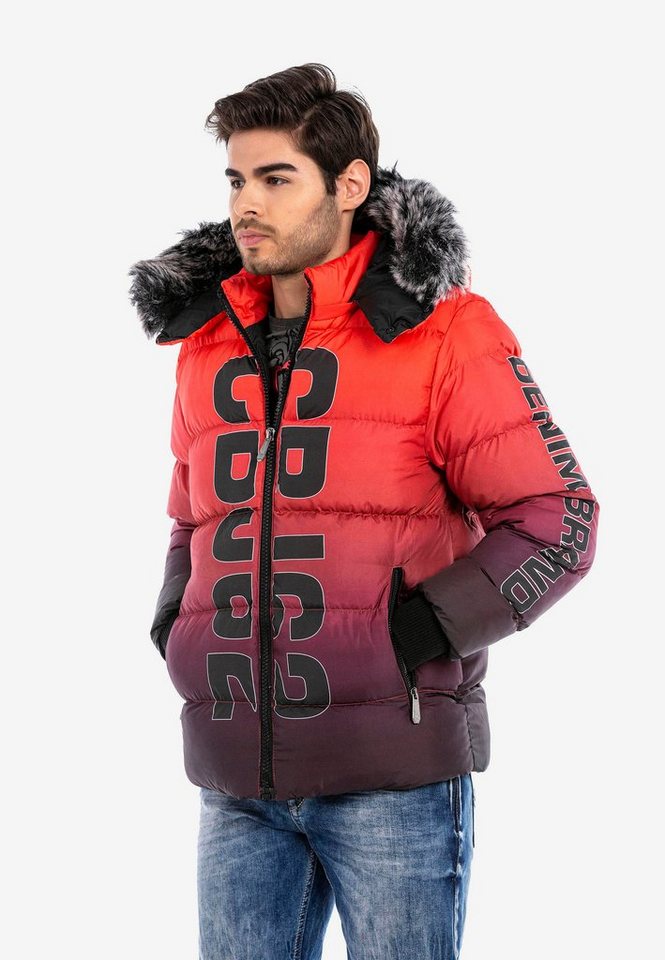 Cipo & Baxx Steppjacke mit trendigen Markenprints von Cipo & Baxx