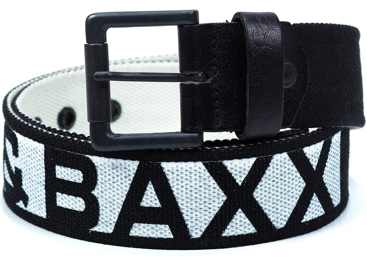 Cipo & Baxx Stoffgürtel Casual Gürtel-schwarz Schrift-weiß C-2133 100cm x 4,7cm mit großen Markenschriftzug von Cipo & Baxx