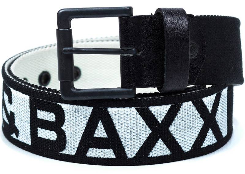Cipo & Baxx Stoffgürtel Casual Gürtel-schwarz Schrift-weiß C-2133 110cm x 4,7cm (1-St) mit großen Markenschriftzug von Cipo & Baxx
