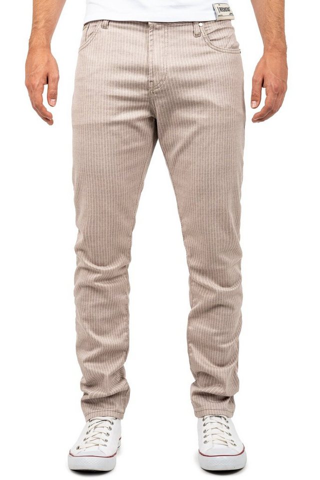 Cipo & Baxx Stoffhose Herren slim fit Hose Mid Waist BA-CD841 mit schlichten Streifen und 5-Pocket-Style von Cipo & Baxx