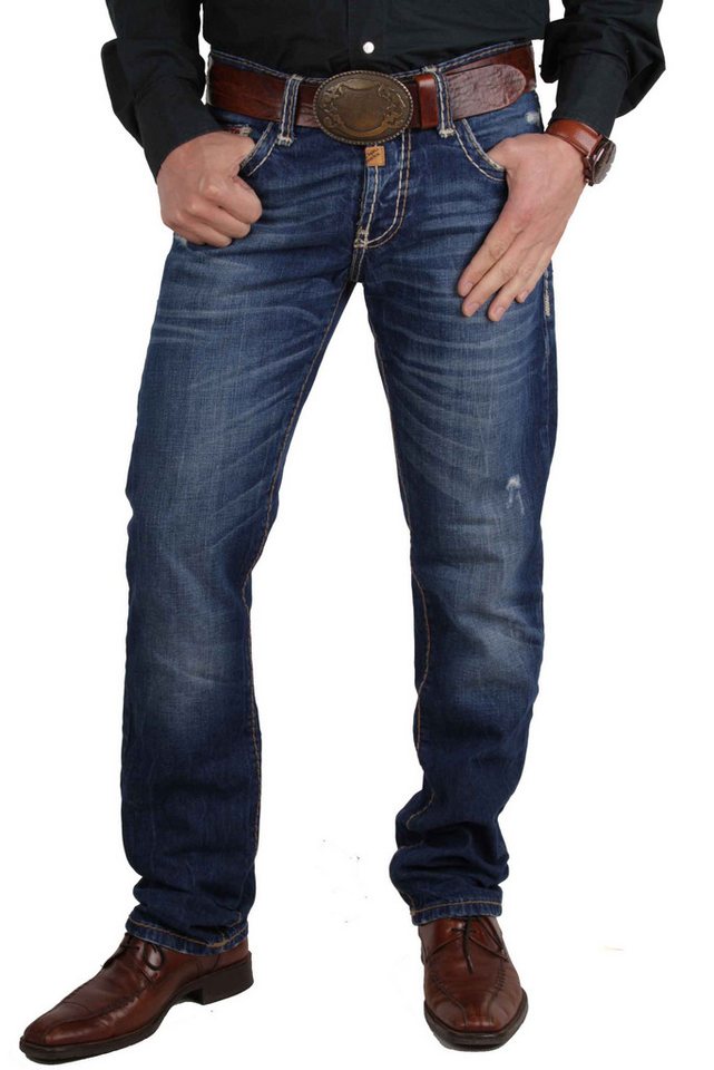 Cipo & Baxx Straight-Jeans Cipo & Baxx Herren Straight Leg Jeanshose C-0688 von Cipo & Baxx
