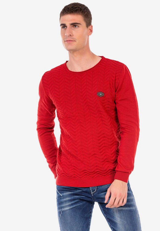 Cipo & Baxx Strickpullover mit dezentem Strickmuster von Cipo & Baxx