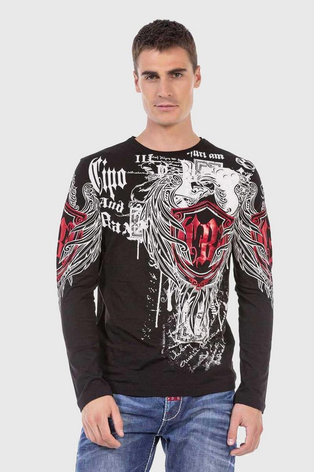 Cipo & Baxx Sweater Sweatshirts (1-tlg) mit trendigen Print von Cipo & Baxx