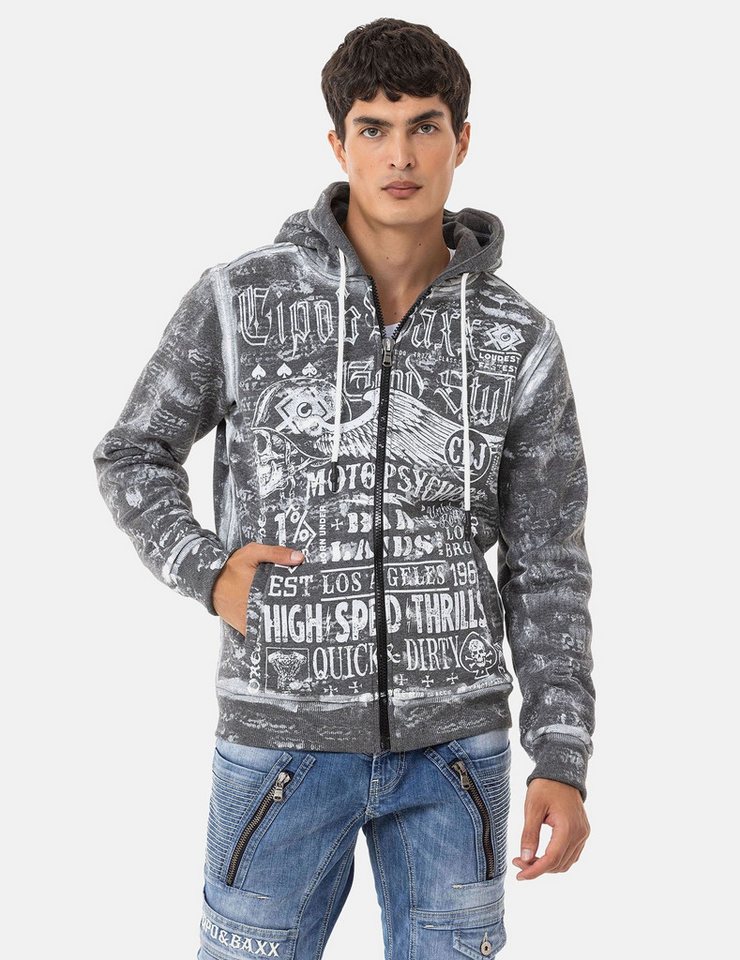 Cipo & Baxx Sweatjacke Jacken mit auffälligem Print, CL544 von Cipo & Baxx