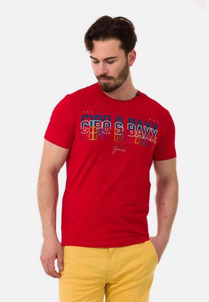Cipo & Baxx T-Shirt CT717 mit trendigem Markenprint von Cipo & Baxx