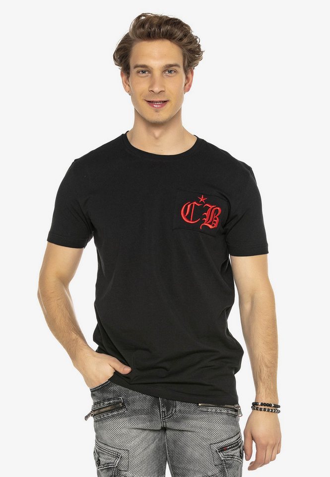 Cipo & Baxx T-Shirt Markenschriftzug Cooles Motiv als Eyecatcher Cipo & Baxx T-Shirt Markenschriftzug Cooles Motiv als Eyecatcher von Cipo & Baxx