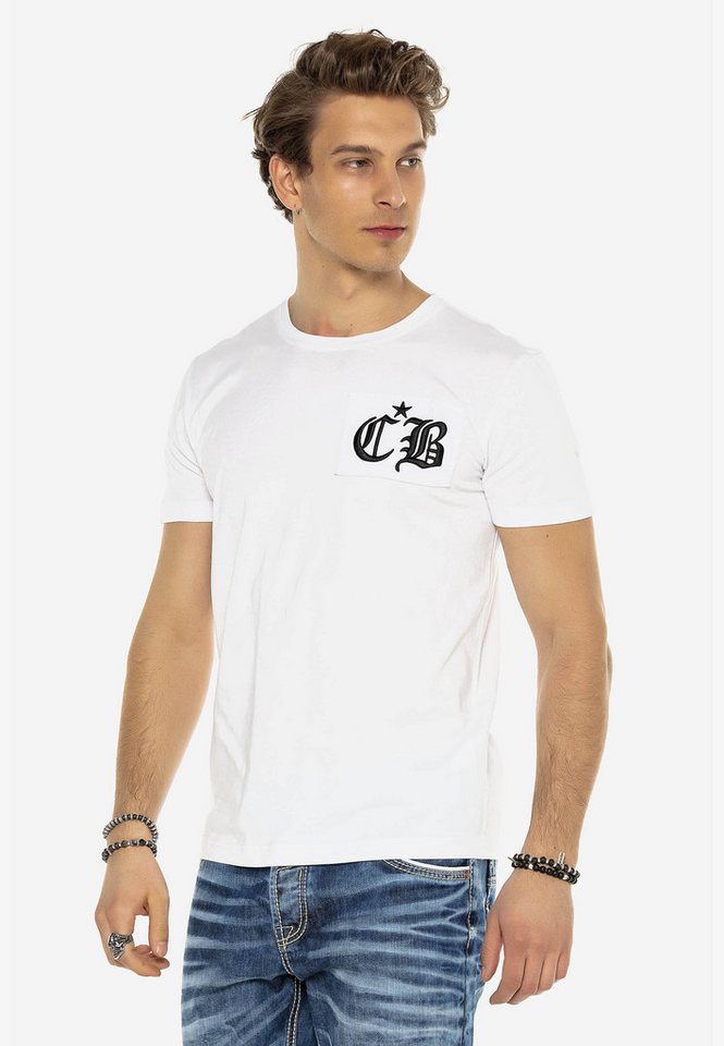 Cipo & Baxx T-Shirt Markenschriftzug Cooles Motiv als Eyecatcher Cipo & Baxx T-Shirt Markenschriftzug Cooles Motiv als Eyecatcher von Cipo & Baxx