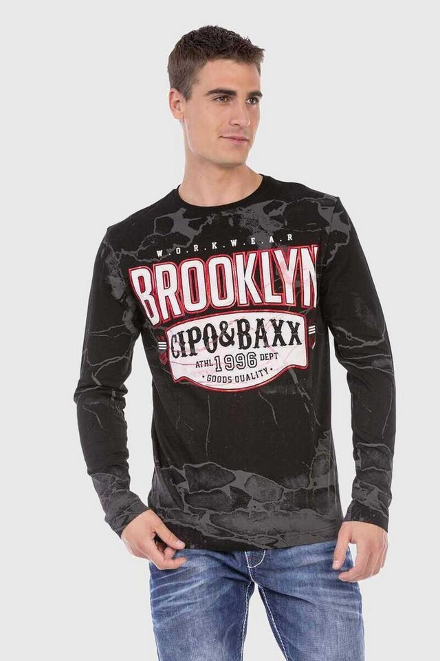 Cipo & Baxx T-Shirt Sweatshirts mit Print und Allover-Muster von Cipo & Baxx