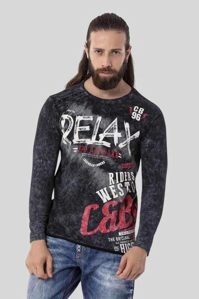 Cipo & Baxx T-Shirt Sweatshirts mit lässigem Print von Cipo & Baxx