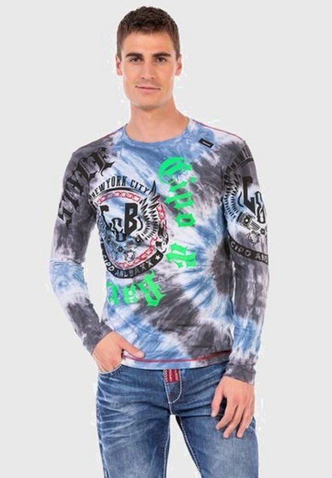 Cipo & Baxx T-Shirt Sweatshirts mit trendigem Print von Cipo & Baxx
