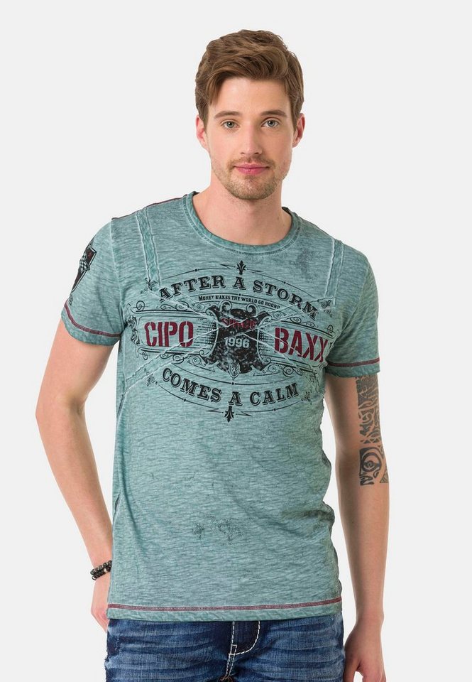 Cipo & Baxx T-Shirt im VintageLook von Cipo & Baxx