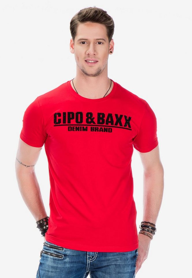 Cipo & Baxx T-Shirt mit coolem Frontprint von Cipo & Baxx