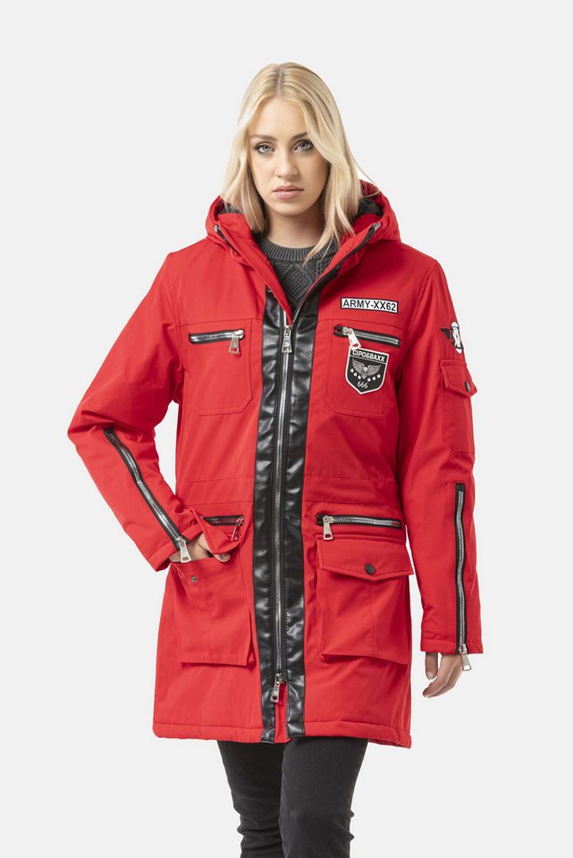 Cipo & Baxx Winterjacke WM144 mit Zipper-Details von Cipo & Baxx