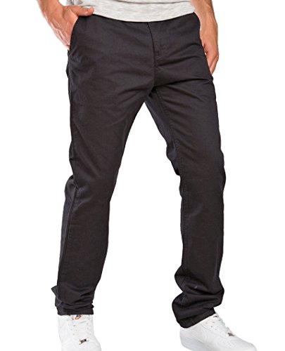 Redbridge Herren Chino Jeans Hose Pants Baumwolle Freizeithose, 30W / 32L, Schwarz von Redbridge