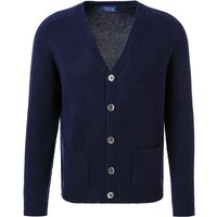 Cipriani Herren Cardigan blau Kaschmir unifarben von Cipriani