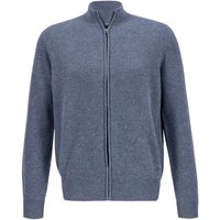 Cipriani Herren Cardigan blau Kaschmir unifarben von Cipriani