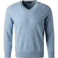 Cipriani Herren Pullover blau Kaschmir unifarben von Cipriani