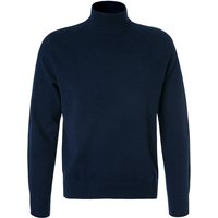 Cipriani Herren Stehkragenpullover blau Kaschmir unifarben von Cipriani