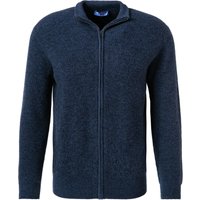 Cipriani Herren Cardigan blau Kaschmir unifarben von Cipriani