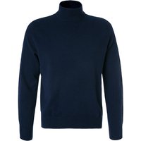 Cipriani Herren Stehkragenpullover blau Kaschmir unifarben von Cipriani