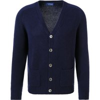 Cipriani Herren Cardigan blau Kaschmir unifarben von Cipriani