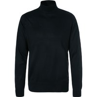 Cipriani Herren Stehkragenpullover schwarz unifarben von Cipriani