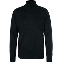 Cipriani Herren Stehkragenpullover schwarz unifarben von Cipriani