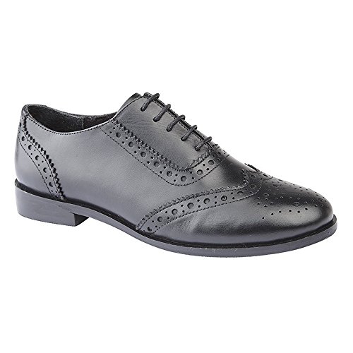 Cipriata Violetta Damen Leder Oxford Halbschuhe, Schwarz, Größe 41 von Cipriata