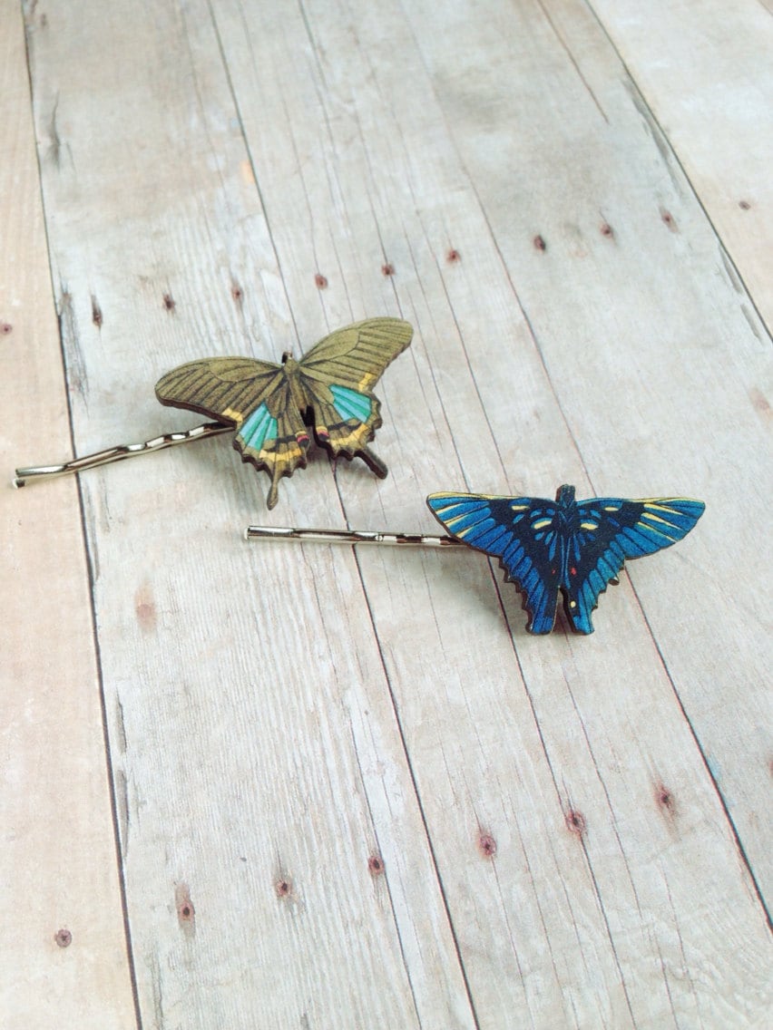 Blau-Blau Schmetterling Haar Accessoire Fairy Haarspange Blau-Blau Schmetterling Haar Accessoire Fairy Haarspange von CircaAD