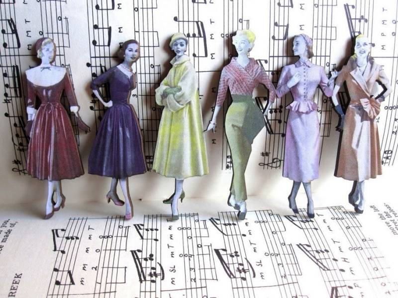 Paper Doll Brosche Retro Fashionista Mid Century Schmuck Paper Doll Brosche Retro Fashionista Mid Century Schmuck von CircaAD