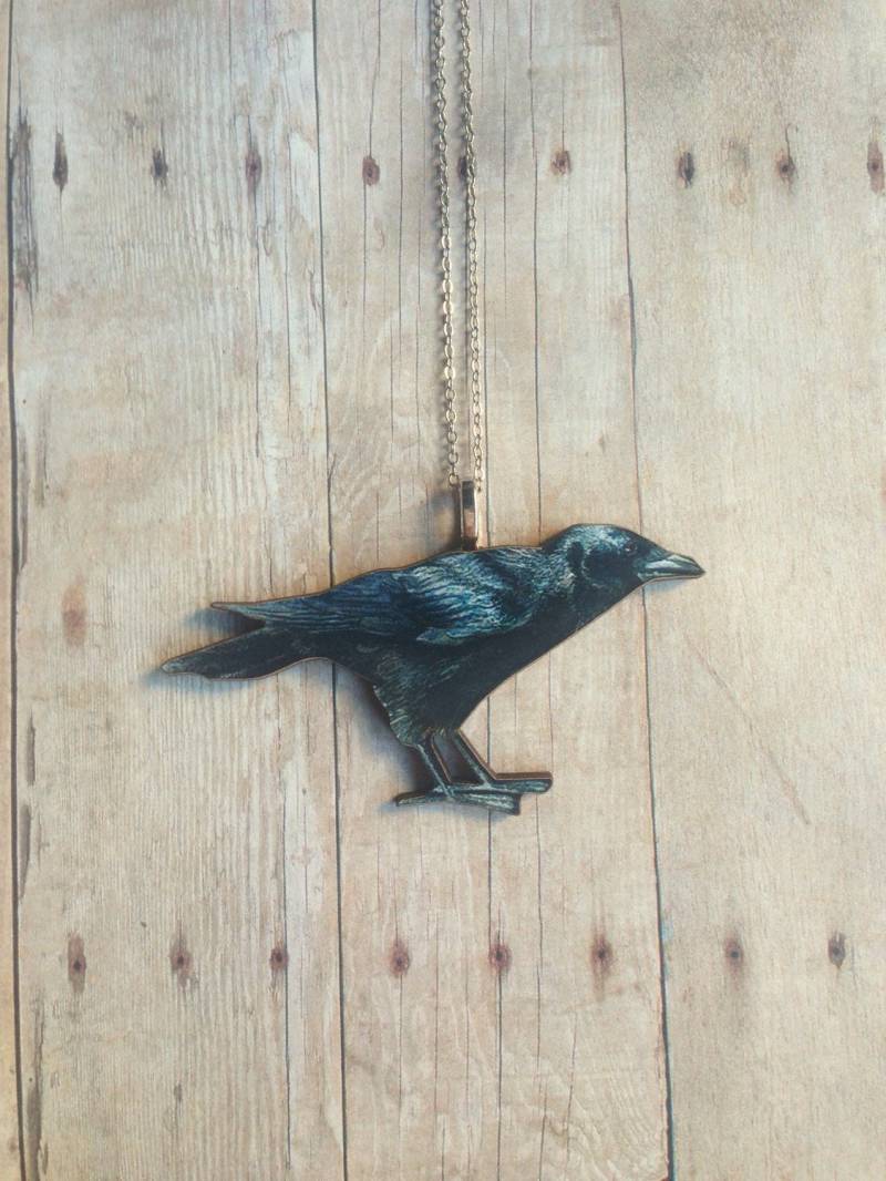 Rabe Halskette Krähe Schmuck Edgar Allan Poe Goth Präparatoren Kuriosität Rabe Halskette Krähe Schmuck Edgar Allan Poe Goth Präparatoren Kuriosität von CircaAD