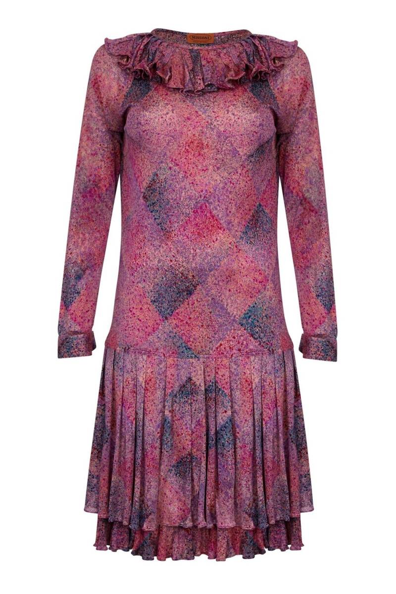 Missoni 1970Er Jahre Seidenkleid Mit Harlekineffekt von CircaVintageLondon