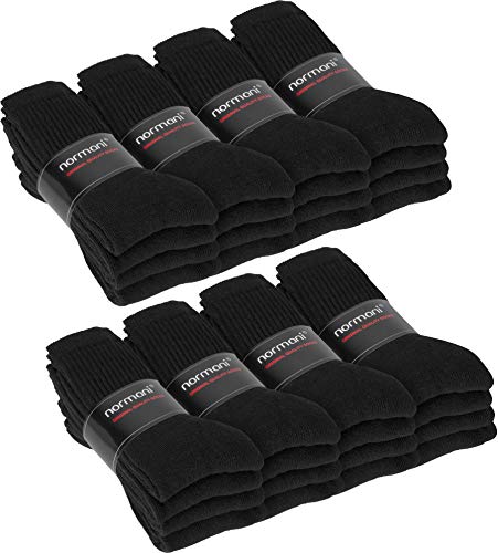 Circle Five 16 Paar Arbeits- und Sportsocken – Atmungsaktiv & Strapazierfähig – Aus 65 % Baumwolle – Für Herren & Damen, Ideal für Beruf, Sport & Freizeit Farbe Schwarz Größe 43/46 von Circle Five