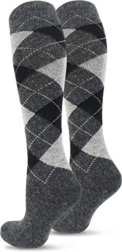 Circle Five 3 Paar Warme Wollkniestrümpfe mit Alpaka- und Schafwolle - Kniestrümpfe für Damen und Herren Größe 35/38 von Circle Five