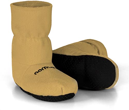 Circle Five Mikrowellen Hausschuhe mit Leinsamen Füllung Körnerpantoffeln mit hoher Schaft für Damen und Herren Farbe Beige Größe 36-40 von Circle Five