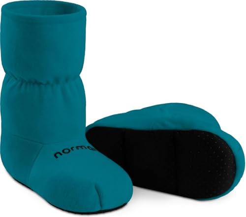 Circle Five Mikrowellen Hausschuhe mit Leinsamen Füllung Körnerpantoffeln mit hoher Schaft für Damen und Herren Farbe Blau Größe 41-45 von Circle Five