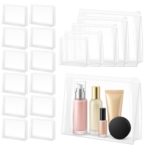 Circloophs Transparente Make-up-Tasche, Organizer, Kosmetiktasche mit Reißverschluss, Transparent, Mixed Sizes, Transparent Circloophs Transparente Make-up-Tasche, Organizer, Kosmetiktasche mit Reißverschluss, Transparent, Mixed Sizes, Transparent von Circloophs