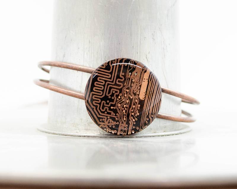 Platine Armband Kupfer, Schmuck, Computer Engineer Geschenk, Geeky Armband, Geek Abschlussgeschenk Für Sie von CircuitBreakerLabs