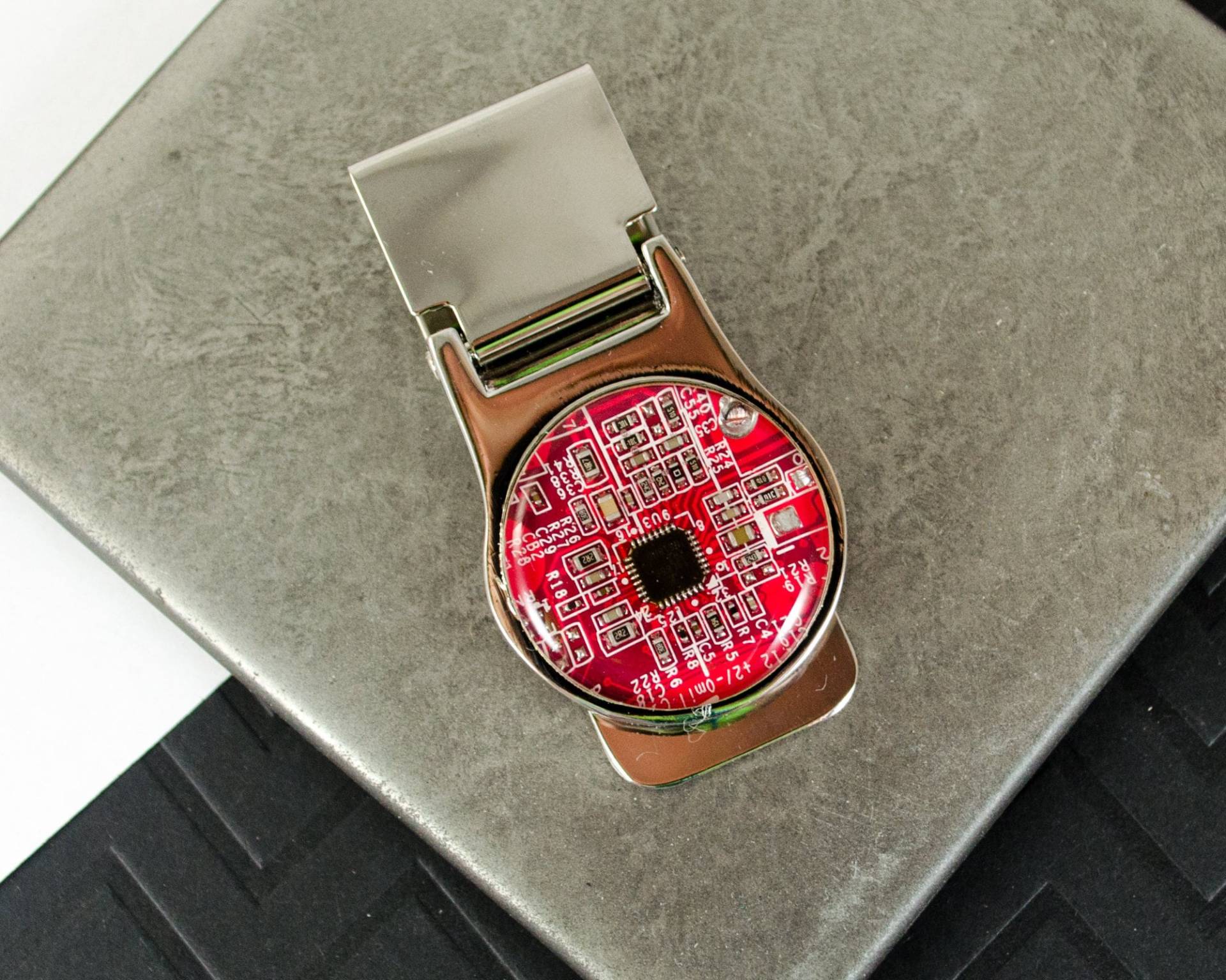 Rote Platine Geldklammer, Software Engineer Abschlussgeschenk, Computer Science Major New Job Geschenk von CircuitBreakerLabs