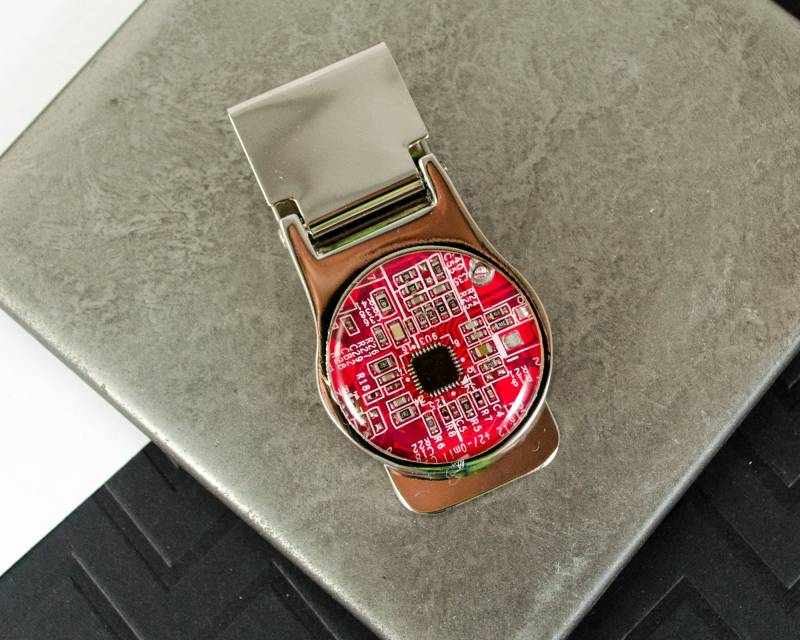 Rote Platine Geldklammer, Software Engineer Abschlussgeschenk, Computer Science Major New Job Geschenk von CircuitBreakerLabs