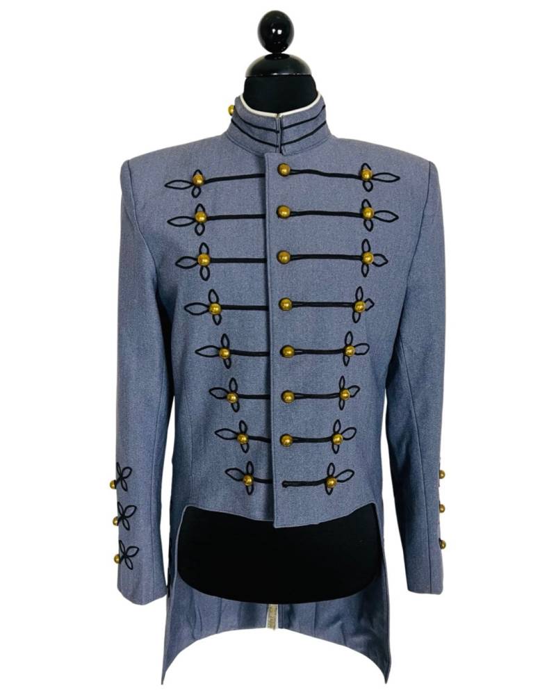 Vintage 1970's Sgt Pepper's Military Style Blaskapelle Burning Man Wolle Tailcoat Jacke + Passende Hose - Größe Medium von CircusCatVintage