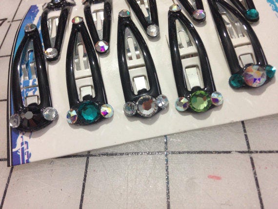 Swarovski-Haarspangen Set 10 Verschiedene Farben Swarovski-Haarspangen Set 10 Verschiedene Farben von CirqueDesignz