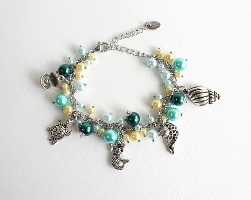 Meerjungfrau Und Freunde Charm Armband Edelstahl Kette Meerjungfrau Und Freunde Charm Armband Edelstahl Kette von CissyPixie