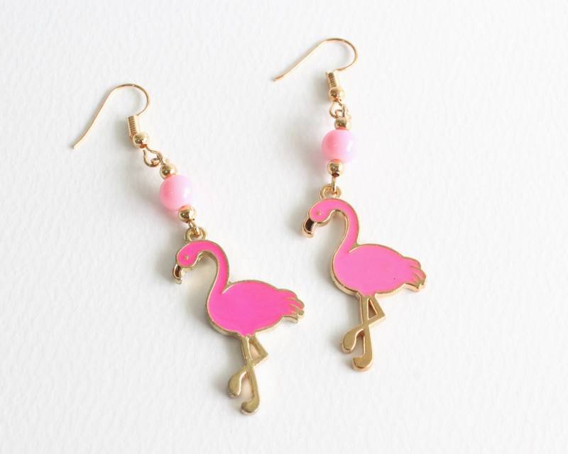 Pinke Flamingo Ohrringe | Haken Oder Clip Ons Pinke Flamingo Ohrringe | Haken Oder Clip Ons von CissyPixie
