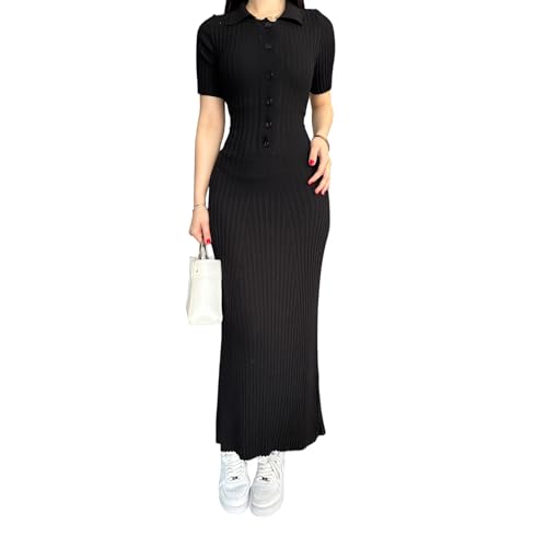 Cistern İstanbul Damen Sommerkleid Gestrickt Freizeitkleid V-Ausschnitt Lang Maxikleider Cistern İstanbul Damen Sommerkleid Gestrickt Freizeitkleid V-Ausschnitt Lang Maxikleider von Cistern İstanbul