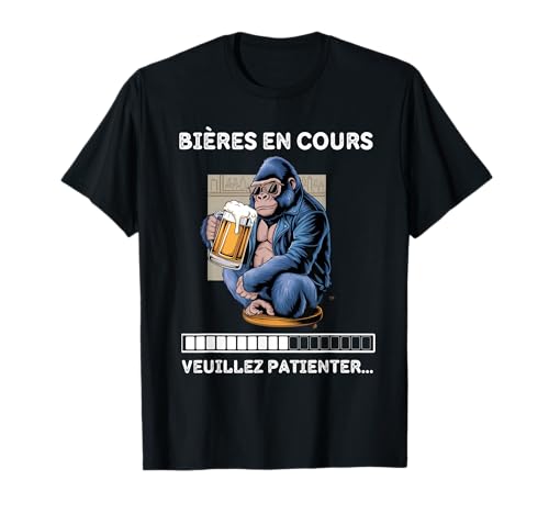 Geschenkidee für Herren, Bier-Apéro Humor Herren Gorilla T-Shirt Geschenkidee für Herren, Bier-Apéro Humor Herren Gorilla T-Shirt von Citations drôles humour apéritif bière gorille