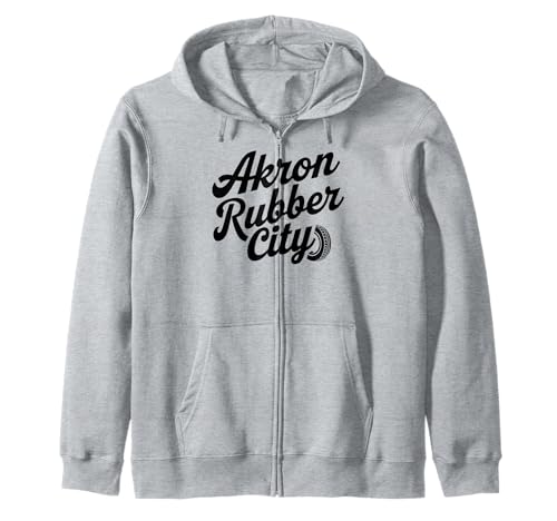 Akron Ohio Rubber City für Männer Frauen Kapuzenjacke Akron Ohio Rubber City für Männer Frauen Kapuzenjacke von Cities Brought to Life Products