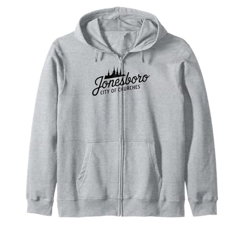 Jonesboro AR Stadt der Kirchen für Männer und Frauen. Kapuzenjacke Jonesboro AR Stadt der Kirchen für Männer und Frauen. Kapuzenjacke von Cities Brought to Life Products