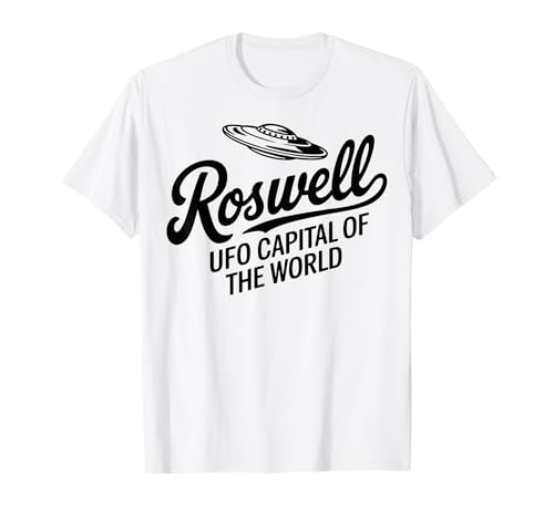 Roswell New Mexico Fliegende Untertasse für Herren und Damen. T-Shirt Roswell New Mexico Fliegende Untertasse für Herren und Damen. T-Shirt von Cities Brought to Life Products